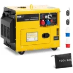 Notstromaggregat Diesel - 6370 / 7500 W - 16 L - 230/400 V - mobil - AVR - Euro 5 | www.expondo.de