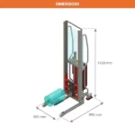 Halbelektrischer Stapler – Für zylindrische Lasten Ø 600 mm – Max. Tragfähigkeit 100 kg – Image 2