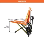 Manueller Hochhubwagen mit Waage – Max. Tragfähigkeit 1000 kg – Image 2