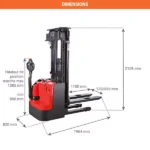 Elektrischer Stapler mit Initialhub – Max. Hubhöhe 3130 mm – Max. Tragfähigkeit 1600 kg – Image 2