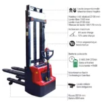 Elektrischer Stapler mit Initialhub – Max. Hubhöhe 3130 mm – Max. Tragfähigkeit 1600 kg – Image 3