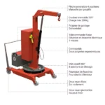 Werkstattkran mit elektrischer Hubfunktion (1 Geschwindigkeit) – Max. Tragfähigkeit 200 kg – Image 3