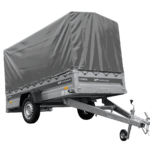 Anhänger 264×125 UNITRAILER FORCE 264 KIPP ungebremst mit H-1100 Rahmen und grauer Plane