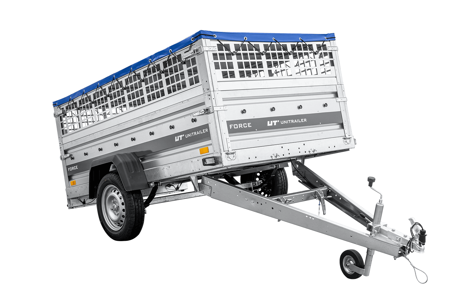 ger_pl_Leichter-Anhanger-auf-Federn-230×125-UNITRAILER-FORCE-230-R-KIPP-mit-Gitterwanden-H-0-Rahmen-und-blauer-Plane-16197_5.png Leichter Anhänger auf Federn 230×125 UNITRAILER FORCE 230/R KIPP mit Gitterwänden, H-0-Rahmen – Image 1