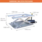 Edelstahl-Hubtisch – U-Plattform – Max. Tragfähigkeit 600 kg – Image 2