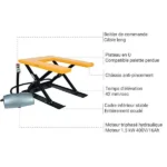 Elektrischer U-Hubtisch – Max. Hubhöhe 760 mm – Max. Tragfähigkeit 1000 kg – Image 3