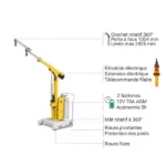 Halbelektrischer Werkstattkran – Max. Hubhöhe 2425 mm – Max. Tragfähigkeit 150 kg – Image 3