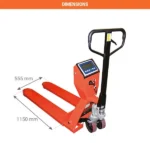 Präziser Wiegehubwagen – Gabeln 1150×555 mm – Max. Tragfähigkeit 2000 kg – Image 2