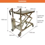 Edelstahl-Hubtisch – Max. Hubhöhe 980 mm – Max. Tragfähigkeit 200 kg – Image 2