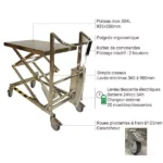 Edelstahl-Hubtisch – Max. Hubhöhe 980 mm – Max. Tragfähigkeit 200 kg – Image 3
