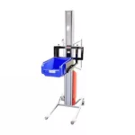 Halbelektrischer Stapler mit Behälteraufnahme – Max. Hubhöhe 1200 mm – Max. Tragfähigkeit 80 kg
