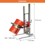 Manueller Fasswender-Stapler – Max. Hubhöhe 1400 mm – Max. Tragfähigkeit 350 kg – Image 2