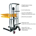 Manueller Mini-Stapler – Max. Hubhöhe 850 mm – Max. Tragfähigkeit 400 kg – Image 3