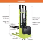 Elektrischer Stapler – Max. Hubhöhe 4110 mm – Max. Tragfähigkeit 1200 kg – Image 2