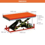 Elektrischer Hubtisch – Plattform 2000×1200 mm – Max. Tragfähigkeit 4000 kg – Image 2