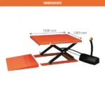 Extra-Flachhubtisch – Plattform 1600×1000 mm – Max. Tragfähigkeit 1500 kg – Image 2