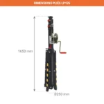 Manueller Lastenheber – Max. Tragfähigkeit 125 kg – Max. Hubhöhe 3500 mm – Image 2