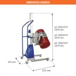 Halbelektrischer Fasswender-Stapler – Max. Hubhöhe 2035 mm – Max. Tragfähigkeit 150 kg – Image 2