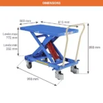 Hubtisch mit konstanter Niveauregulierung – Max. Hubhöhe 772 mm – Max. Tragfähigkeit 200 kg – Image 2