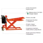 Elektrischer Hochhubwagen – Hohe Stabilität – Max. Tragfähigkeit 500 oder 1000 kg – Image 4