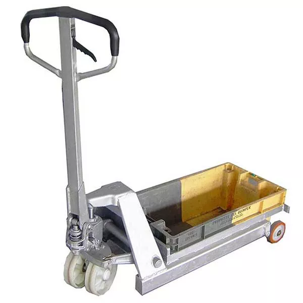 z1 Galvanisierter Hubwagen mit Lebensmittelwanne – Max. Tragfähigkeit 1500 kg – Image 1