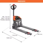 Elektrischer Kompakt-Hubwagen – Europalette – Max. Tragfähigkeit 1500 kg – Image 2